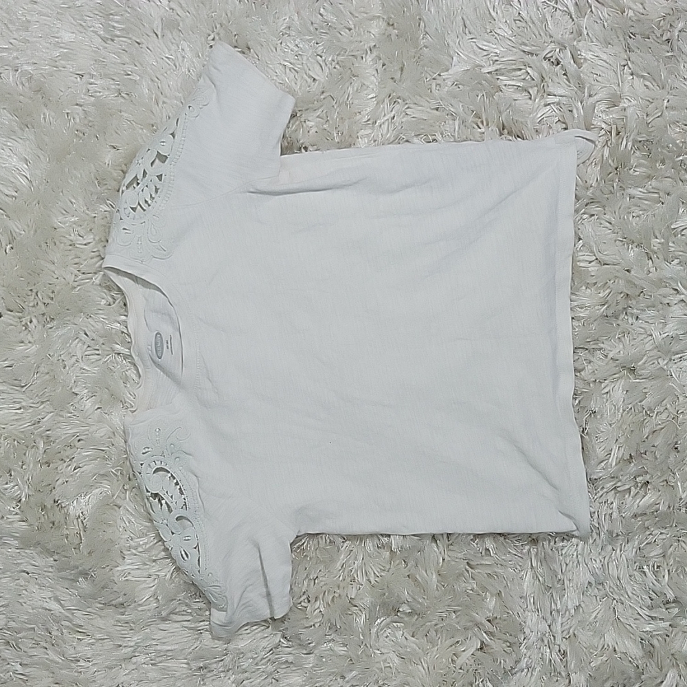 Girls white casual summer top
